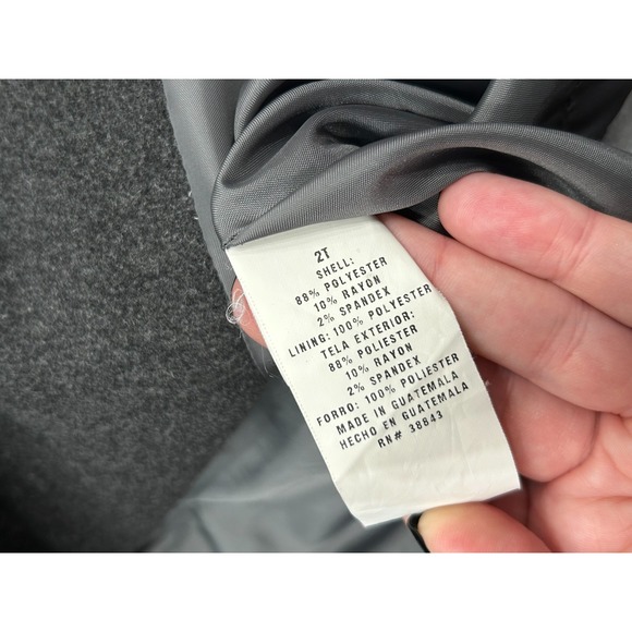 Rothschild Dress Coat & Hat Girls 2T Gray Military Style Double Breasted Winter - Picture 9 of 11